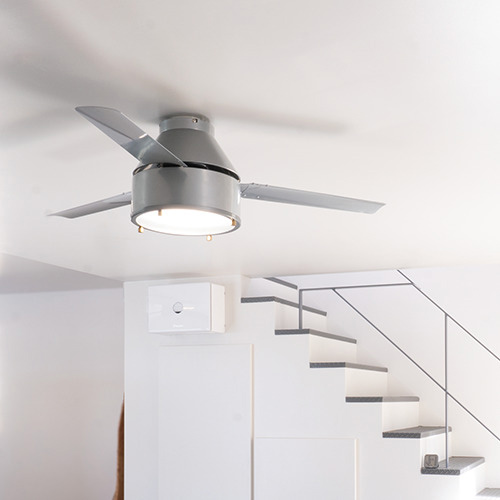 LED 調光・光色切替(電球色-昼白色-昼白色) 1灯 薄型 軽量 NEIL CEILING FAN(ニール シーリングファン)CF-008SV ハモサ 製シーリングファンライト【HDE001】｜<公式>シーリングファン・ライト通販専門店 | ファズー【品揃え日本一】