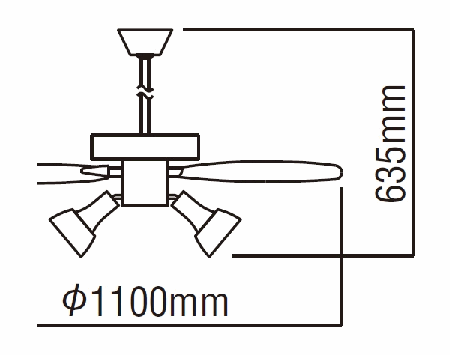 即日発送 傾斜対応 LED 電球色/昼白色 4灯 コイズミ製シーリングファンライト【KBB196】