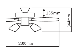 LED 電球色/昼白色 6灯 薄型 コイズミ製シーリングファンライト