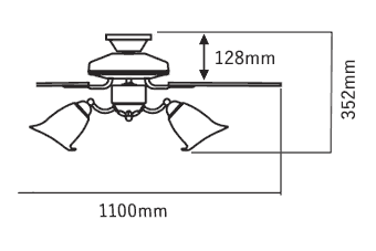 大風量 LED 電球色/昼白色 6灯 羽根デザイン(ラタン柄) コイズミ製