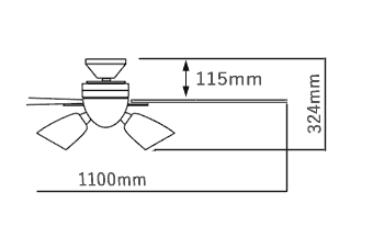 LED 電球色/昼白色 6灯 薄型 コイズミ製シーリングファンライト